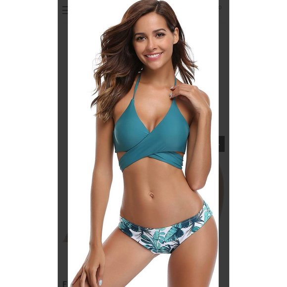 padded halter bikini